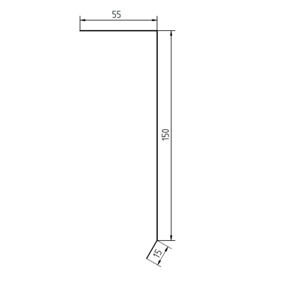 Wiatrownica pod krokwie ( dachy blaszane / dachówka ) - dł. 2 mb